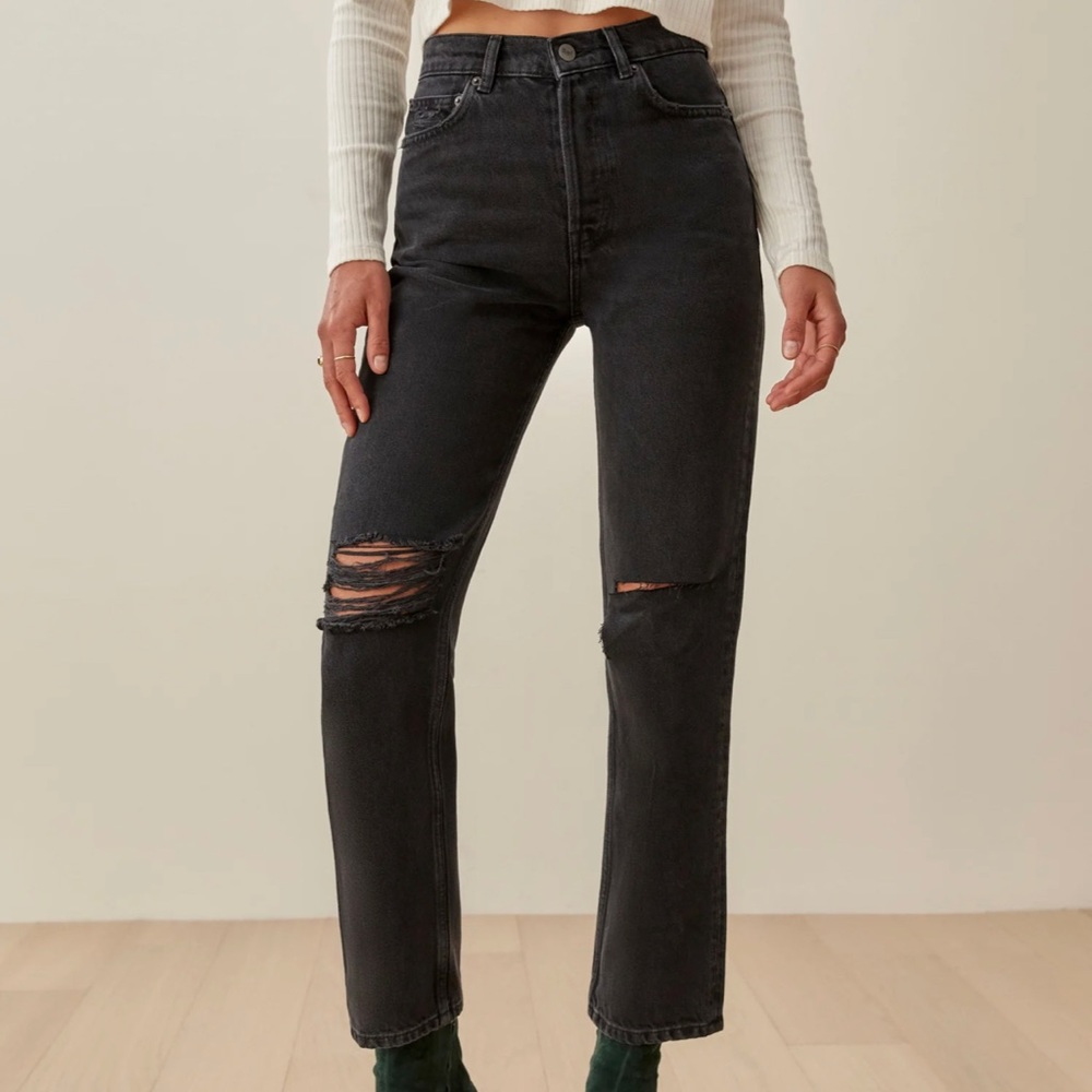 REFORMATION ⚡️ Cynthia High Rise Slim Straight Jean | Lagoon | 27 | NWT